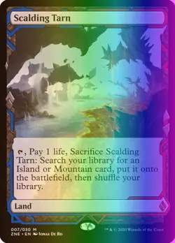 MTG Magic the Gathering Scalding Tarn (7/30) Zendikar Rising Expeditions LP FOIL - Image 1