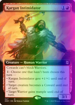 MTG Magic the Gathering Kargan Intimidator (347/493) Zendikar Rising LP FOIL - Image 1
