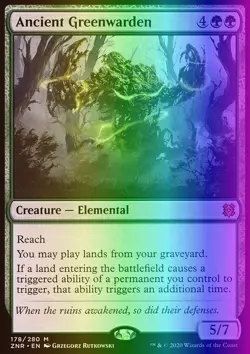 MTG Magic the Gathering Ancient Greenwarden (178/493) Zendikar Rising NM FOIL - Image 1