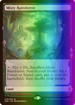 MTG Misty Rainforest (10/30) Zendikar Rising Expeditions LP FOIL - Image 1