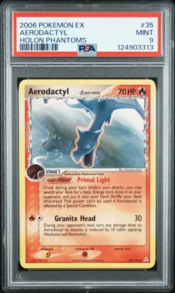2006 POKEMON EX HOLON PHANTOMS #35 AERODACTYL PSA 9 - Image 1