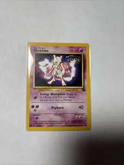 Mewtwo 3 Black Star Movie Promo Stamped Vintage Pokemon Card WOTC TCG English LP - Image 2