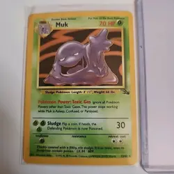 Muk - 13/62 Fossil Unlimited Holo Rare Pokemon - LP - Free Shipping! - Image 1