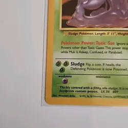 Muk - 13/62 Fossil Unlimited Holo Rare Pokemon - LP - Free Shipping! - Image 4