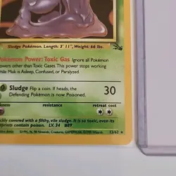 Muk - 13/62 Fossil Unlimited Holo Rare Pokemon - LP - Free Shipping! - Image 5