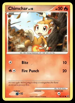 CHIMCHAR - 70/127 Common Platinum Pokemon LP - Image 1