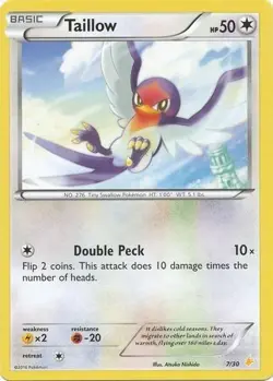 Pokemon Taillow (7/30) XY Trainer Kit Pikachu Libre MP - Image 1