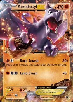Pokemon Aerodactyl-EX (XY97/211) XY Black Star Promos LP HOLO - Image 1
