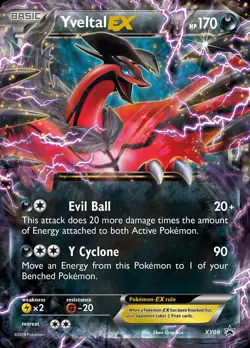 Pokemon Yveltal-EX (XY08/211) XY Black Star Promos LP HOLO - Image 1