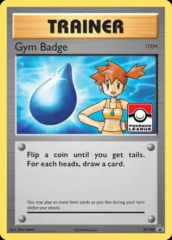 Pokemon Gym Badge (XY204/211) XY Black Star Promos LP HOLO - Image 1