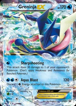 Pokemon Greninja-EX (XY20/211) XY Black Star Promos LP HOLO - Image 1