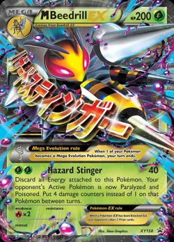 Pokemon M Beedrill-EX (XY158/211) XY Black Star Promos NM HOLO - Image 1