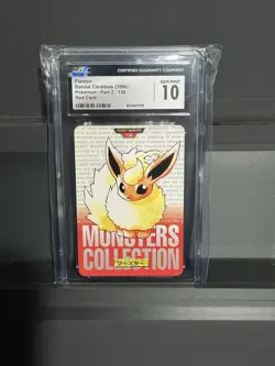 1996 Pokemon Japanese Bandai Carddass Red Flareon #136 CGC 10 POP 2! - Image 1