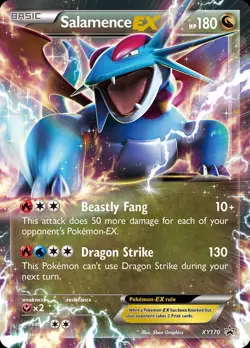 Pokemon Salamence-EX (XY170/211) XY Black Star Promos HP HOLO - Image 1