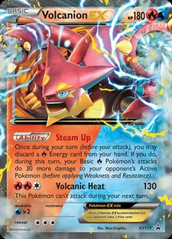Pokemon Volcanion-EX (XY173/211) XY Black Star Promos MP HOLO - Image 1
