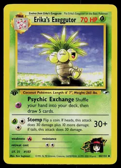 Pokemon Card - Erika's Exeggutor Gym Heroes 44/132 Uncommon 1st Edition - Image 1