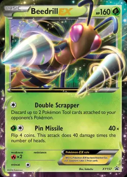 Pokemon Beedrill-EX (XY157/211) XY Black Star Promos MP HOLO - Image 1