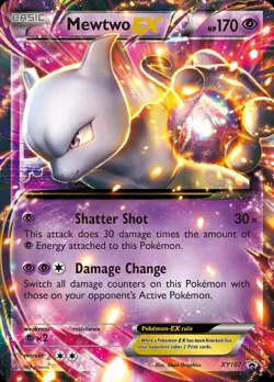 Pokemon Mewtwo-EX (XY107/211) XY Black Star Promos HP HOLO - Image 1