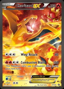 Pokemon Charizard-EX (XY121/211) XY Black Star Promos DMG HOLO - Image 1