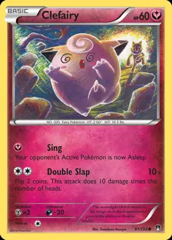 Pokemon Clefairy (81/137) BREAKpoint LP REVERSE HOLO - Image 1