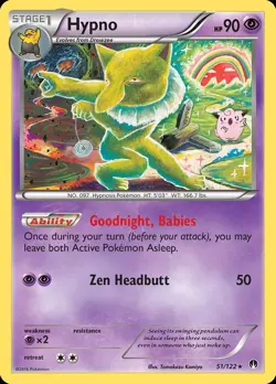 Pokemon Hypno (51/139) BREAKpoint LP REVERSE HOLO - Image 1