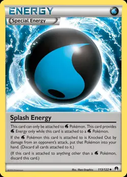 Pokemon Splash Energy (113/134) BREAKpoint LP REVERSE HOLO - Image 1