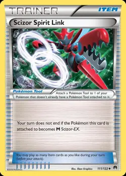 Pokemon Scizor Spirit Link (111/124) BREAKpoint LP - Image 1