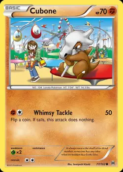Pokemon Cubone (77/191) BREAKthrough LP REVERSE HOLO - Image 1