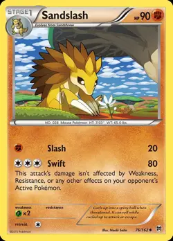 Pokemon Sandslash (76/191) BREAKthrough LP REVERSE HOLO - Image 1