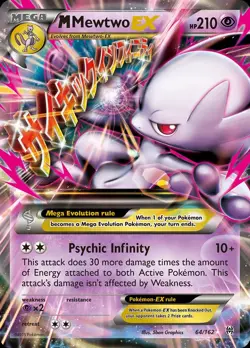 Pokemon M Mewtwo-EX (64/191) BREAKthrough LP HOLO - Image 1