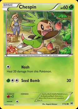 Pokemon Chespin (7/191) BREAKthrough LP REVERSE HOLO - Image 1
