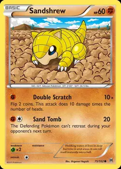 Pokemon Sandshrew (75/191) BREAKthrough LP REVERSE HOLO - Image 1