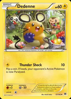 Pokemon Dedenne (57/191) BREAKthrough LP REVERSE HOLO - Image 1