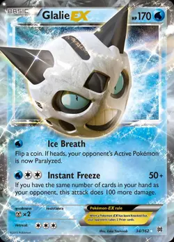 Pokemon Glalie-EX (34/191) BREAKthrough DMG HOLO - Image 1