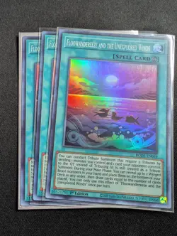 Yugioh - 3x Floowandereeze and the Unexplored Winds BODE-EN059 1st Super Rare NM - Image 1