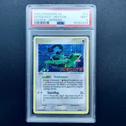 Pokemon Rayquaza 22/107 Reverse Holo EX Deoxys Deutsch Gold Stamp PSA 9 - Image 3