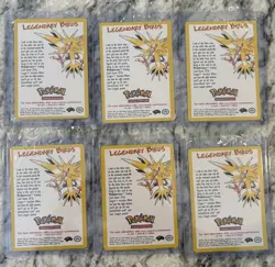 Pokemon Sealed Legendary Birds Promo Zapdos Articuno Moltres LOT OF 6 - Image 1