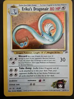 Pokemon TCG Erika's Dragonair 4/132 Gym Heroes Holo Rare 80 HP Stage 1 - Image 1