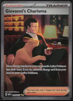 Giovanni's Charisma 204/165 - S&V 151 - Trainer Ultra Rare - Pokemon TCG NM/M - Image 1