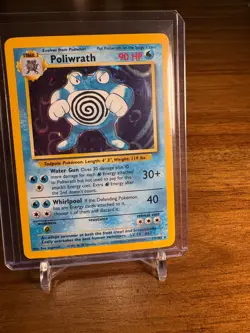 Poliwrath 13/102 Holo Rare Pokemon TCG Unlimited Base Set Vintage NM/LP - Image 1