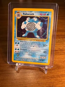 Poliwrath 13/102 Holo Rare Pokemon TCG Unlimited Base Set Vintage NM/LP - Image 2