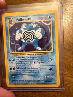 Poliwrath 13/102 Holo Rare Pokemon TCG Unlimited Base Set Vintage NM/LP - Image 5