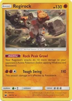 4X Regirock 53/111 S&M Crimson Invasion RARE PERFECT MINT! Pokemon - Image 1