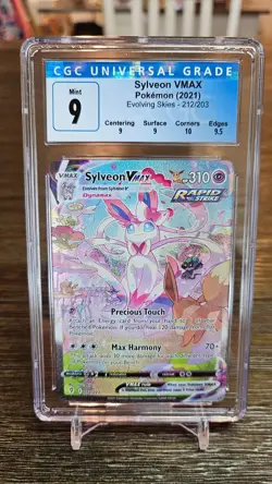 Pokemon Evolving Skies - Sylveon VMAX 212/203 - CGC 9 Mint - Alternate Art - Image 1