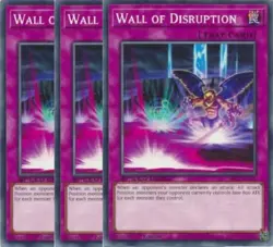 Yugioh - Wall of Disruption x 3 - 1st Edition NM - Free Holographic Card - Image 1