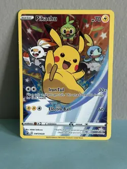 Pikachu - SWSH020 - Pokemon Sword & Shield Promo Ultra Rare Holo Card NM - Image 1