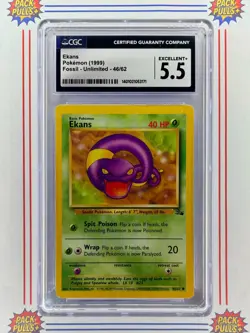 Ekans 1999 Fossil Pokemon TCG CGC 5.5 Excellent + Graded Vintage Card - Image 1