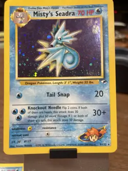 Pokemon TCG Gym Heroes Misty's Seadra Holo Card 009/132 Pre-Release Promo X2 - Image 1
