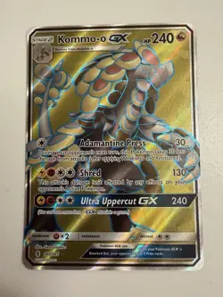 Pokemon Kommo-o GX TCG Full Art Guardians Rising Card 141/145 NM Condition - Image 1