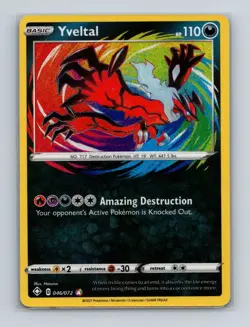 Yveltal 046 2021 Pokemon Shining Fates Amazing Rare Holo Card NM+ - Image 1